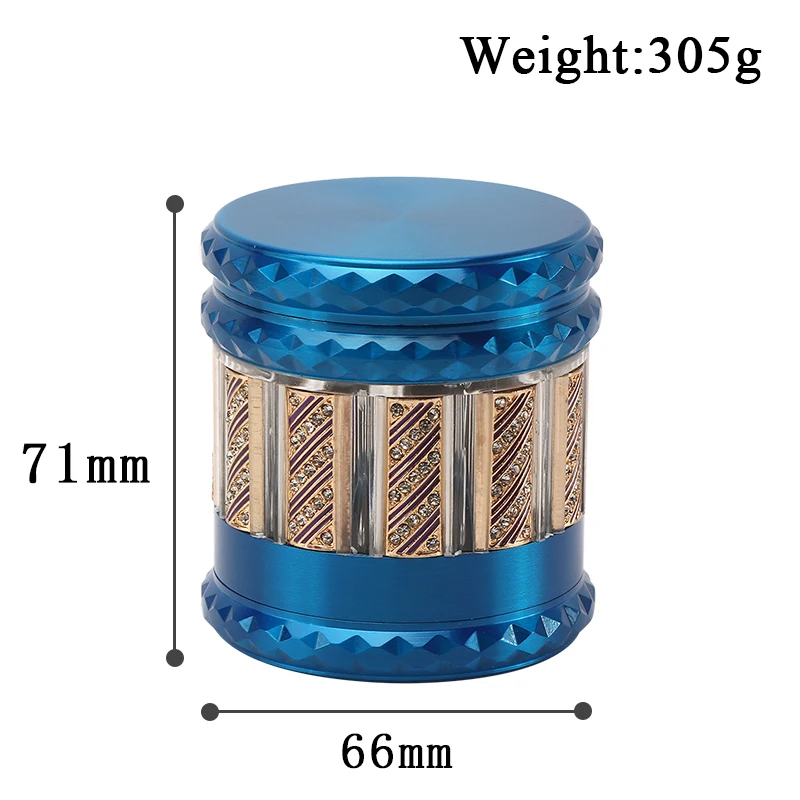 

66MM 5-layers Tobacco Grinder Special Pattern Metal Grinder Herb Herbal Spice Crusher Smoke Grinder For Smoking Accessories