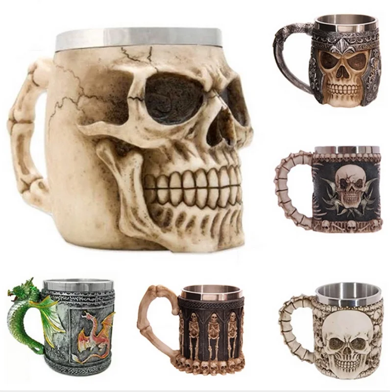 3D голова Коктейльная кружка чашка кофе вино молоко пить чай индивидуальный узор