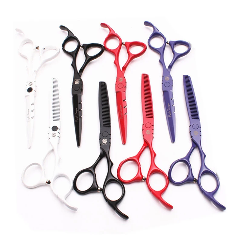 Hair Scissors Cutting Thinning Styling Tools 5.5/ 6 inch Stainless Steel Salon Hairdressing Shears Regular Flat Teeth Blades | Уход за
