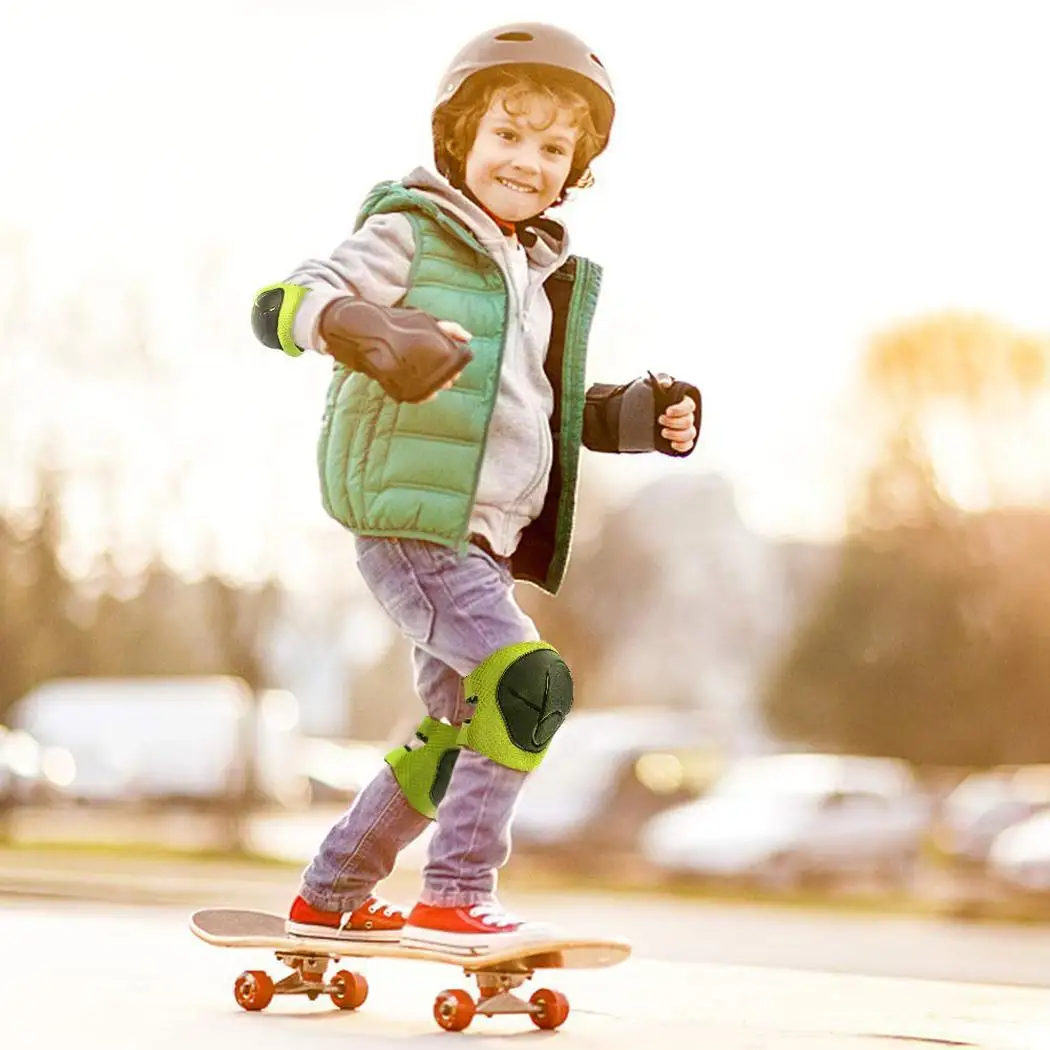 Детские накладки на колени локти запястье от 3 до 13 лет набор для защиты катания