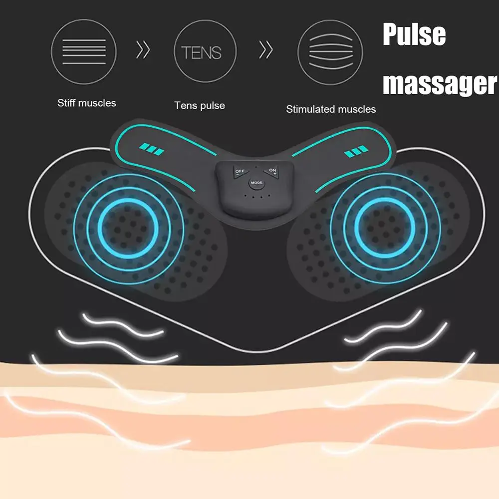 Мини Электрический массажер для спины и шеи стимулятор мышц терапия облегчение