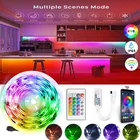 Светодиодные ленты светильник RGB Wi-Fi на расстоянии до 20 м 15 м 10 М 5050 SMD 2835 гибкая лента DC 12V Светодиодный светильник полосы + ИК контроллер Wi-Fi + Мощность адаптер