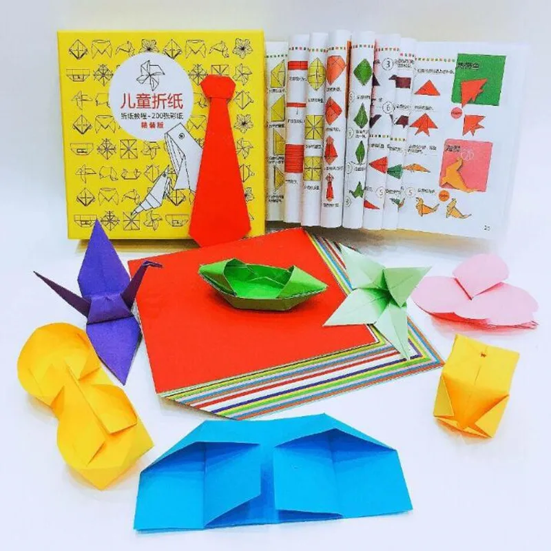 200 листов/набор Детская бумага для рукоделия | Игрушки и хобби