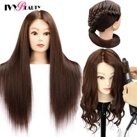85 real human hair mannequin head for hair training styling professional hairdressing cosmetology dolls head for hairstyles