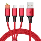 Линия передачи данных 3 в 1 зарядный кабель для iPhone Micro USB Type-c для быстрой зарядки мобильный телефон кабели Многофункциональный зарядный кабель для передачи данных для iPhone Xiaomi