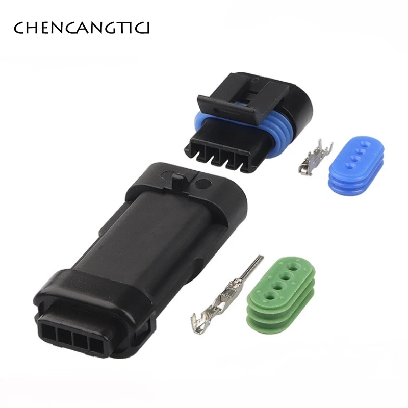 

1 set 4 Pin Delphi Car Intake Pressure Sensor Connector Male Female Plug 1.2L D4F Auto Oxygen O2 Socket 12162190