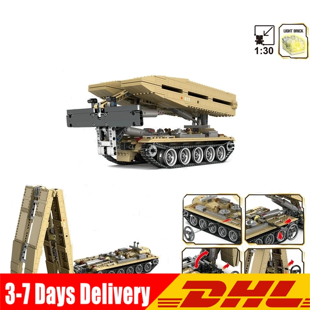 

KY10006 Military Type 84 Tank Rocket Launcher Small Particles Assembled Simulation Model Building Blocks Children's Toys for Kid