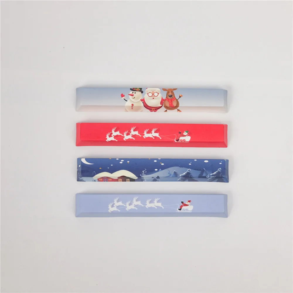 

Механическая клавиатура PBT с изображением пятисторонней сублимации, с оригинальной вишней, персонализированная Рождественская мультяшная...