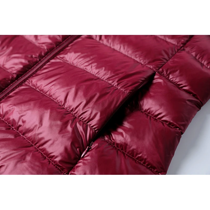 

Winter Women's White duck down Coat Lightweight Warm Long Puffer Jacket Casual Parkas Woman Ultra Light Female Overcoat Clothing