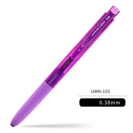 UNI Signo RT1 UMN-155 гелевая ручка 0,38/0,5 мм K6 версия гелевая ручка для письма цветная ручка водопроводная ручка студенческие Обучающие канцелярские принадлежности низкое Демпфирование - Цвет: Purple 0.38