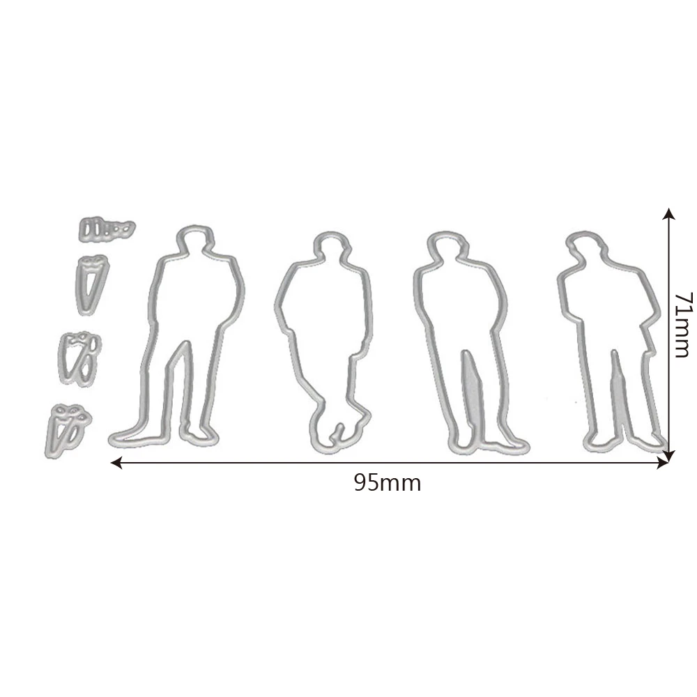 HOOMIN 4 шт Костюмные мужские бумажные карточки для скрапбукинга ремесленные