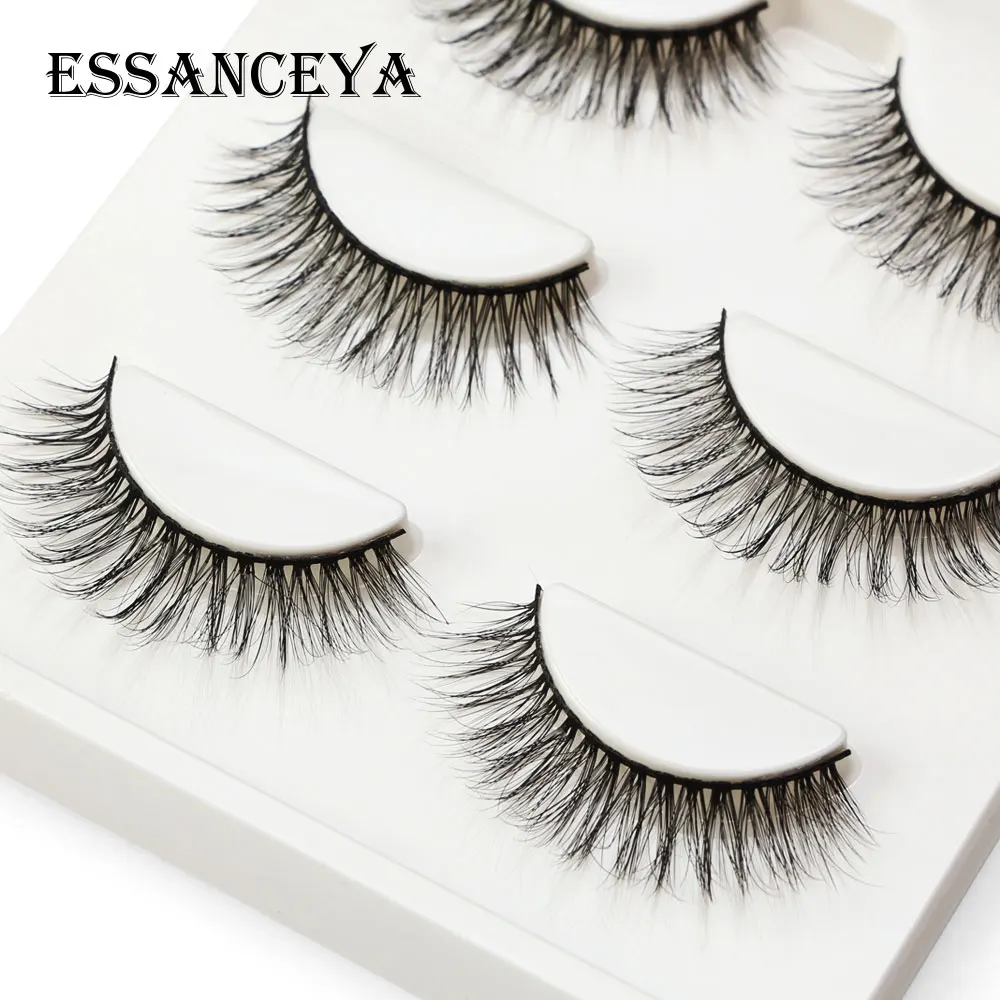 ESSANCEYA 3 пары натуральных накладных ресниц для наращивания Макияж инструмент