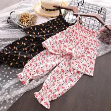 2021 летняя одежда для маленьких девочек комплект детской одежды