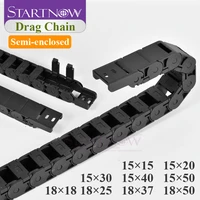 startnow plastic cable chains semi enclosed drag chain wire carrier with end connectors for cnc router machine tool parts
