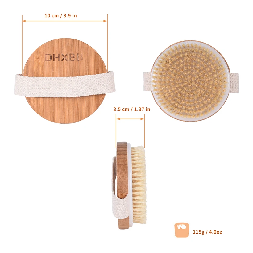 TREESMILE сухой чистки щетка для тела обладает отшелушивающим эффектом кожи из
