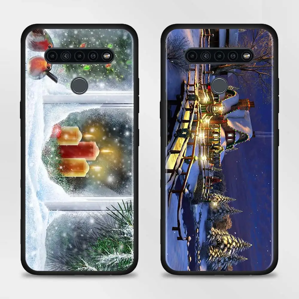 

Christmas santa tree Phone Case for LG K40 K40s K41s K50s K51s K71 K52 K42 K31 G6 G7 G8 ThinQ Q70 Cover Soft Black Shell