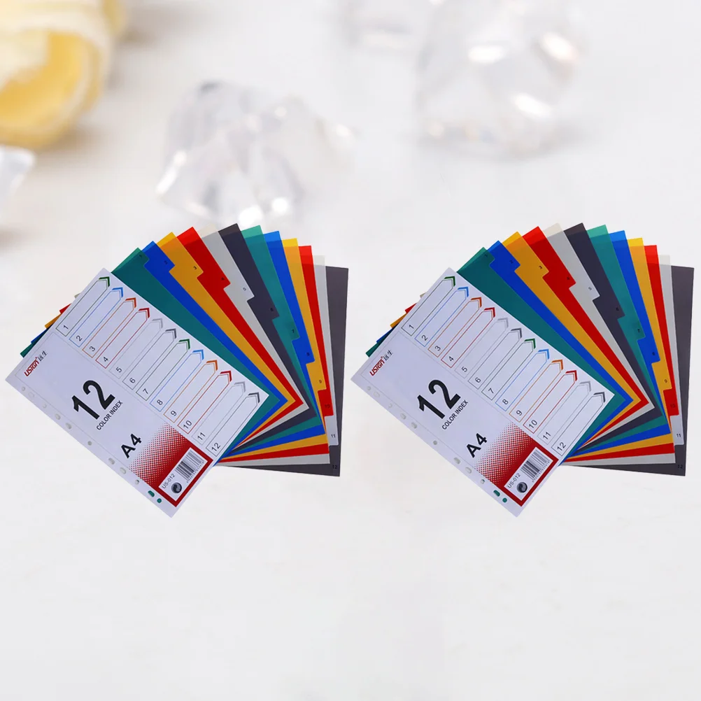 

2Pcs Creative Page Divider Colorful Classification Page Tab for Notebook Memo