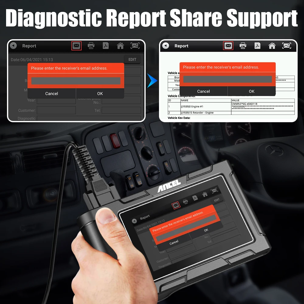 Диагностический сканер ANCEL HD3200 OBD2 мощный инструмент для диагностики автомобилей