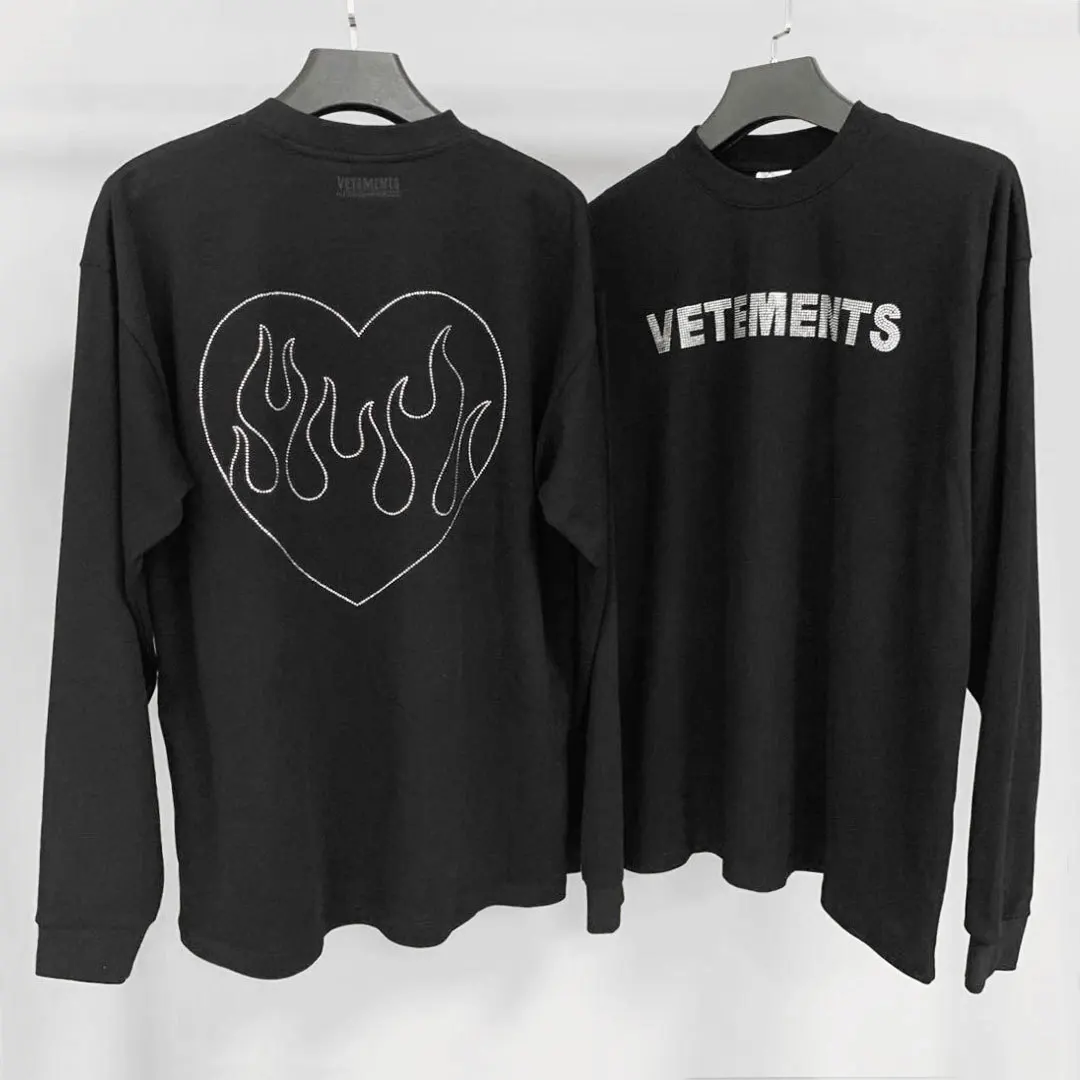 

High street new VTM vehicles long sleeve OS loose casual hip hop lovers long sleeve t-shirt men and women fashion