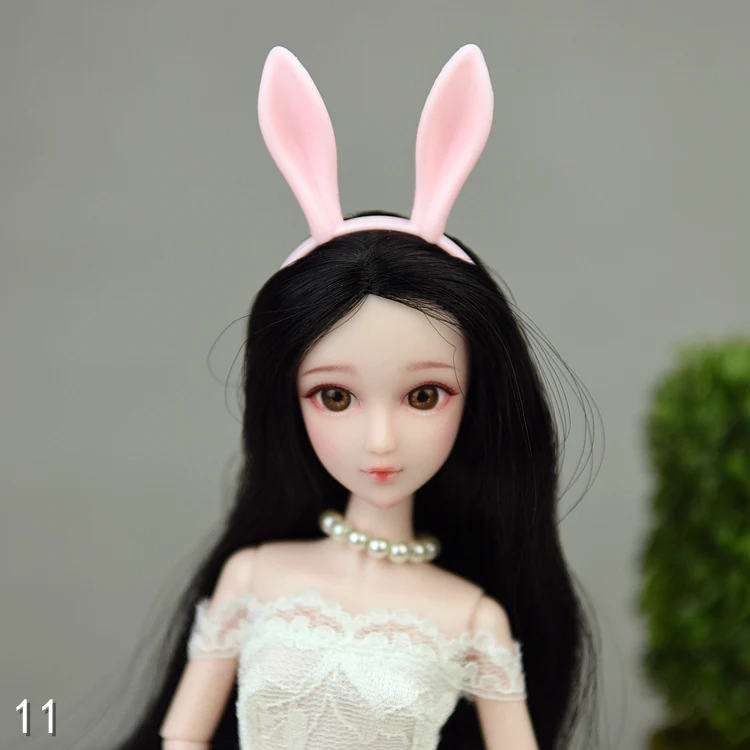 Повязка на голову с кроличьими ушками 6 цветов повязка аксессуары для кукол Барби