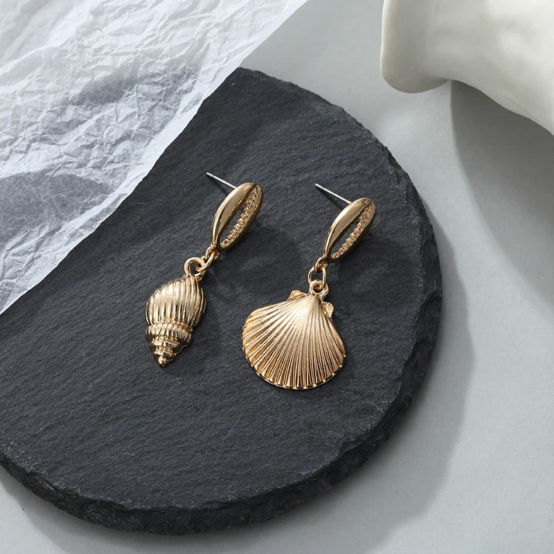 Новинка 2019 пляжные серьги в виде раковины женские модели увеличенные