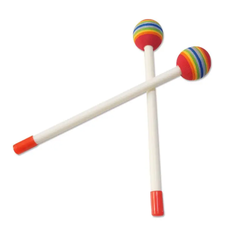 

1pair Lollipop Rainbow Ddrumstick Orff Baby Children Percussion Drum Stick Toy