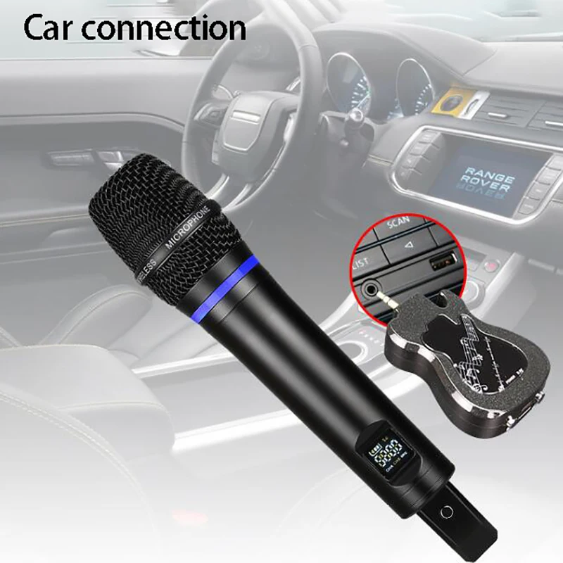 Wireless Microphone USB RCA MIC Handheld UHF Mic with Receiver for KTV Karaoke Party | Электроника