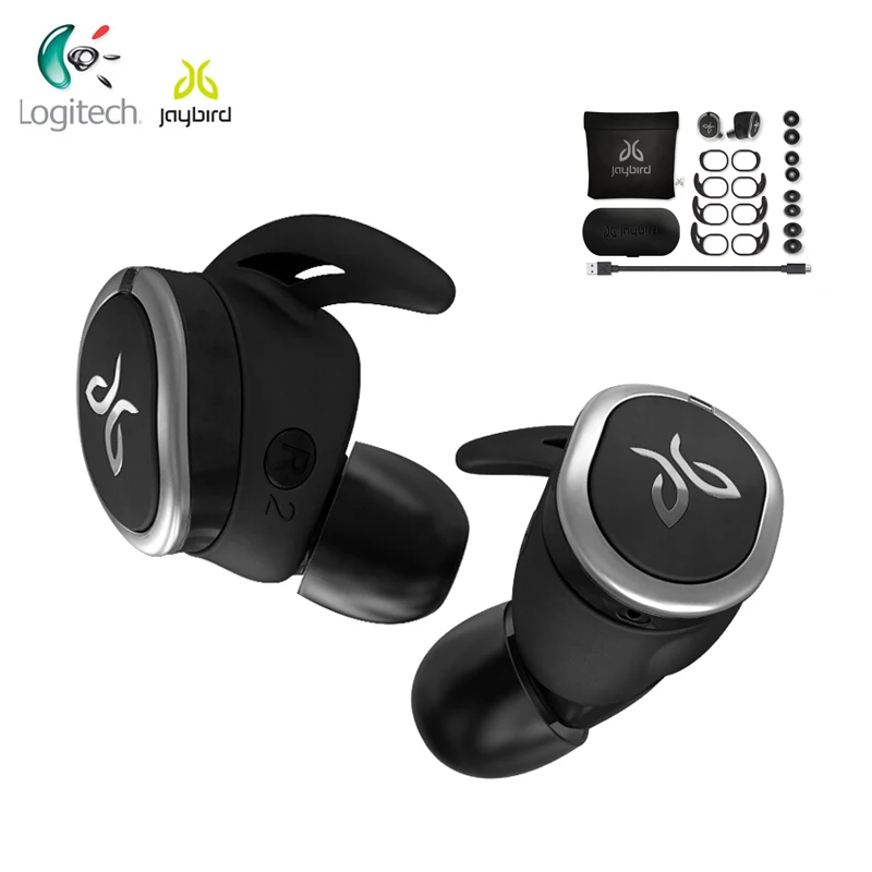 Новые беспроводные наушники logitech Jaybird RUN True Sport для бега, защищенные от влаги и пота, на заказ, 12 часов звука
