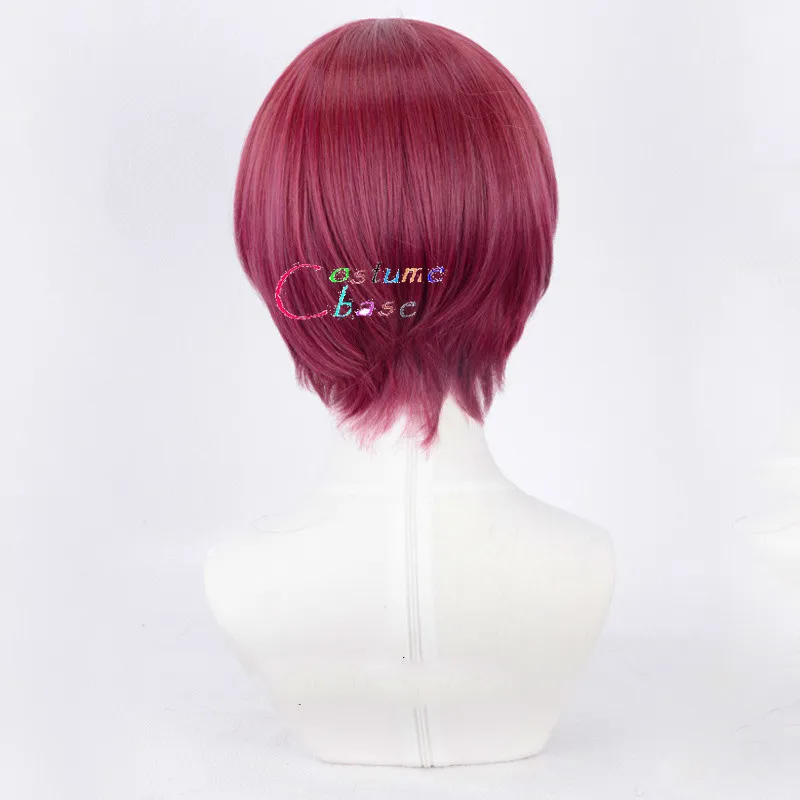 Idolish7 Inumaru Toma парик костюм вечерние термостойкие синтетические короткие красные