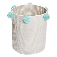 large woven cotton rope storage basket baby laundry hamper storage bin baskets for organize toy diaper home decor beige