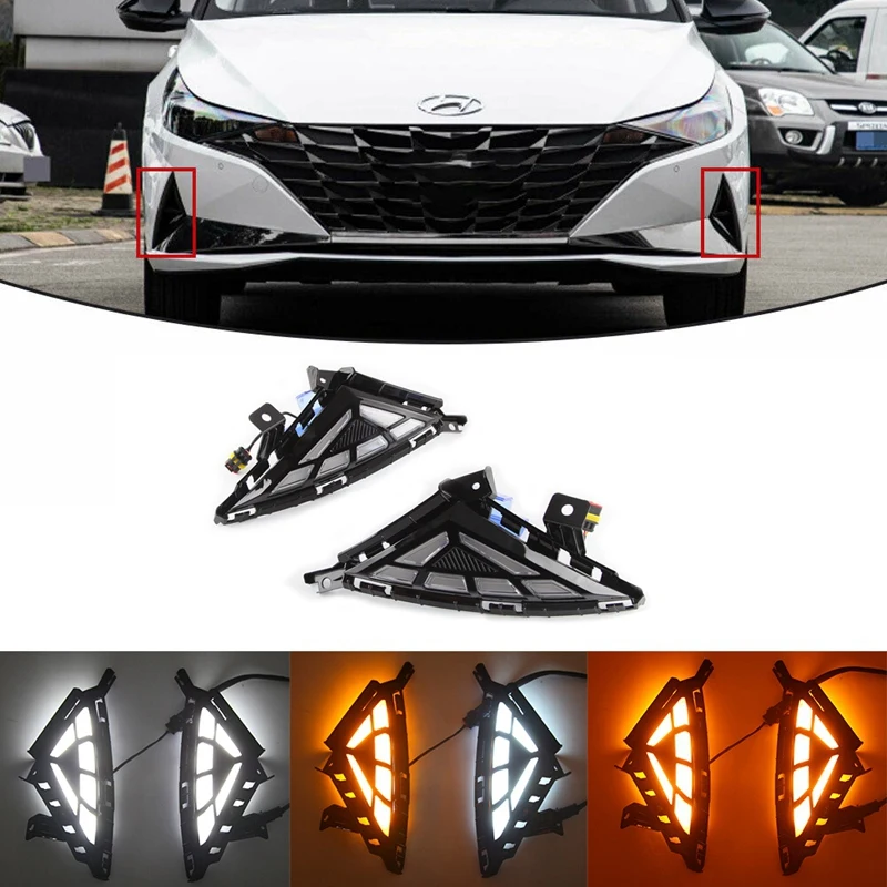 

Светодиодные дневные ходовые огни DRL, противотуманные фары, указатели поворота в сборе для Hyundai Elantra 2020 2021