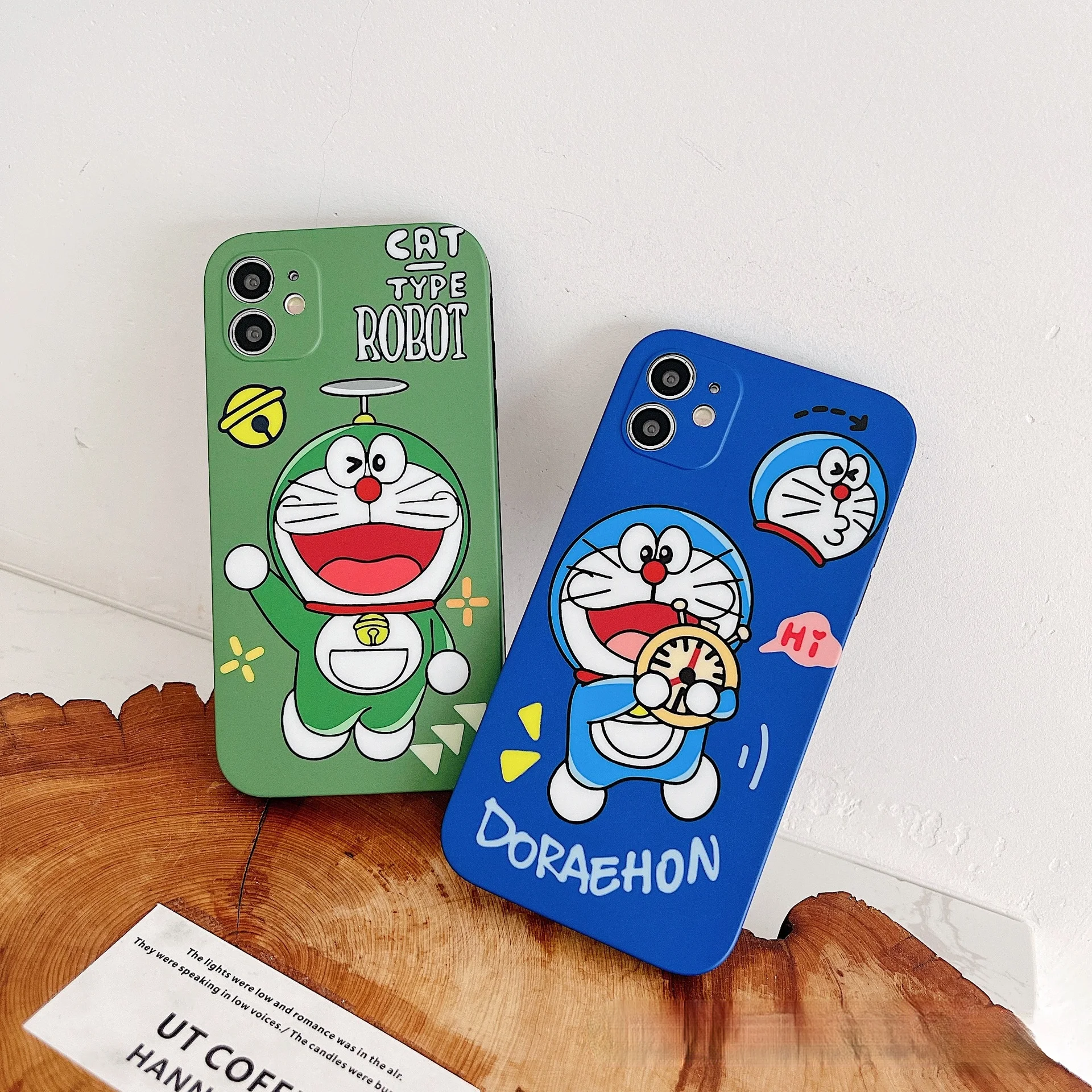 

Doraemon cartoon cute silicone phone case for iPhone7/8P/X/XR/XS/XSMAX/11promax/12Pro/12promax/se2/12mini1 couple phone cover
