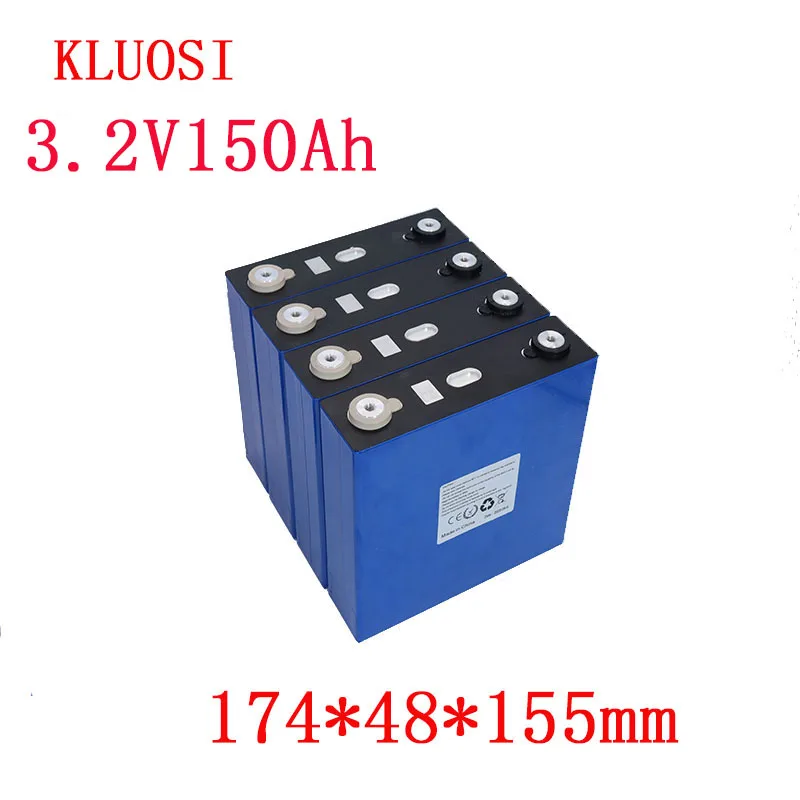 

NEW 3.2V 150Ah lifepo4 Battery 8PCS Rechargeable Lithium Iron Phosphate solar 24V150AH 12V300Ah cells not 120Ah EU US TAX FREE