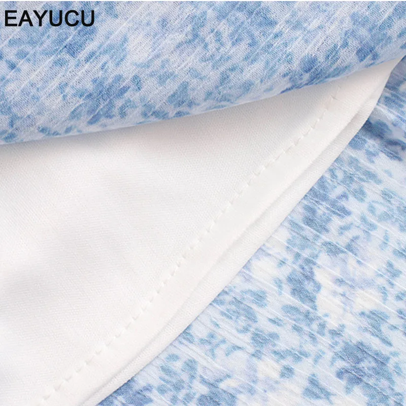 

EAYUCU Vintage Stylish Floral Print Chiffon Dress Women 2020 Fashion Long Sleeve Ruffles Loose Dresses Casual Vestidos ED202