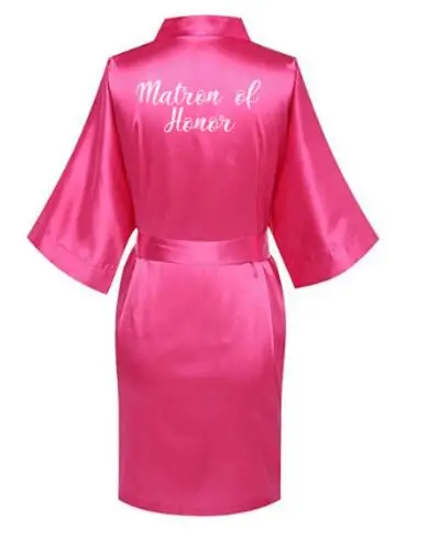 Розовое красное платье Атласный шелковый халат атласный Свадебный невесты