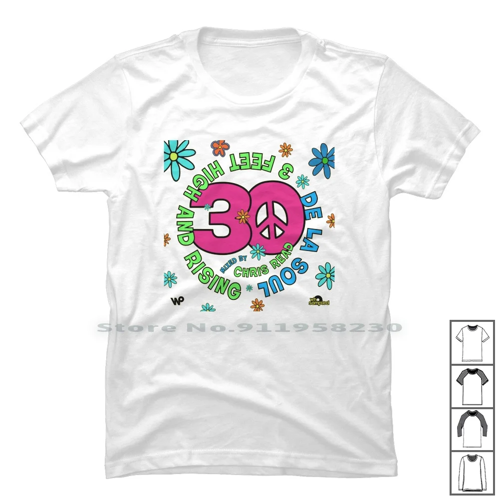 Футболка с рисунком De La Soul 100% хлопок танцевальный рисунок цифрами цветами