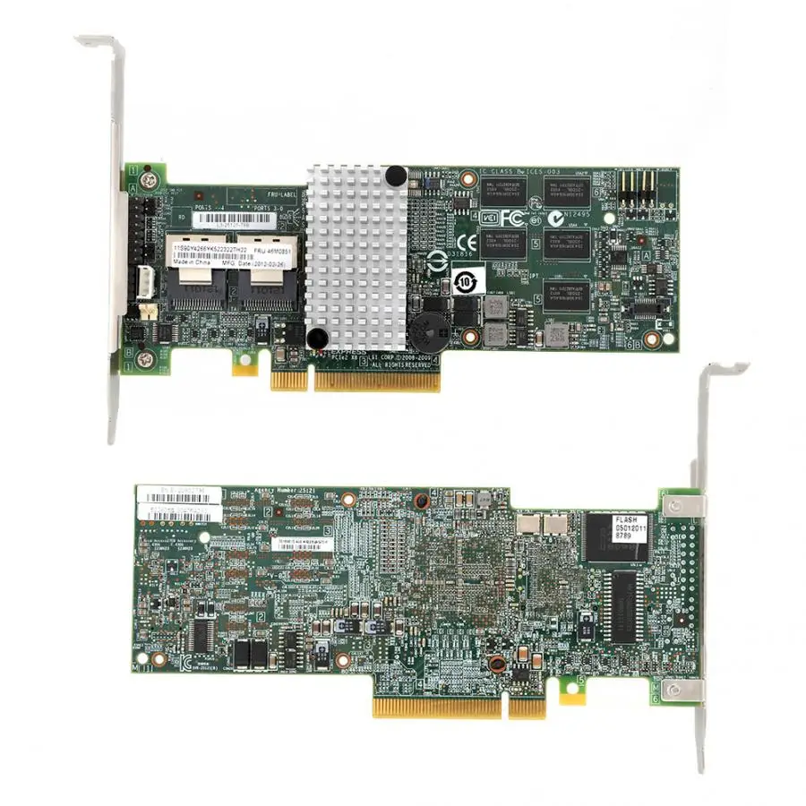 Контроллер IBM M5015 Megaraid 9260 8i SATA / SAS RAID 6G PCIe x8 для LSI 46M0851 коэффициент чтения 2875 МБ/с.