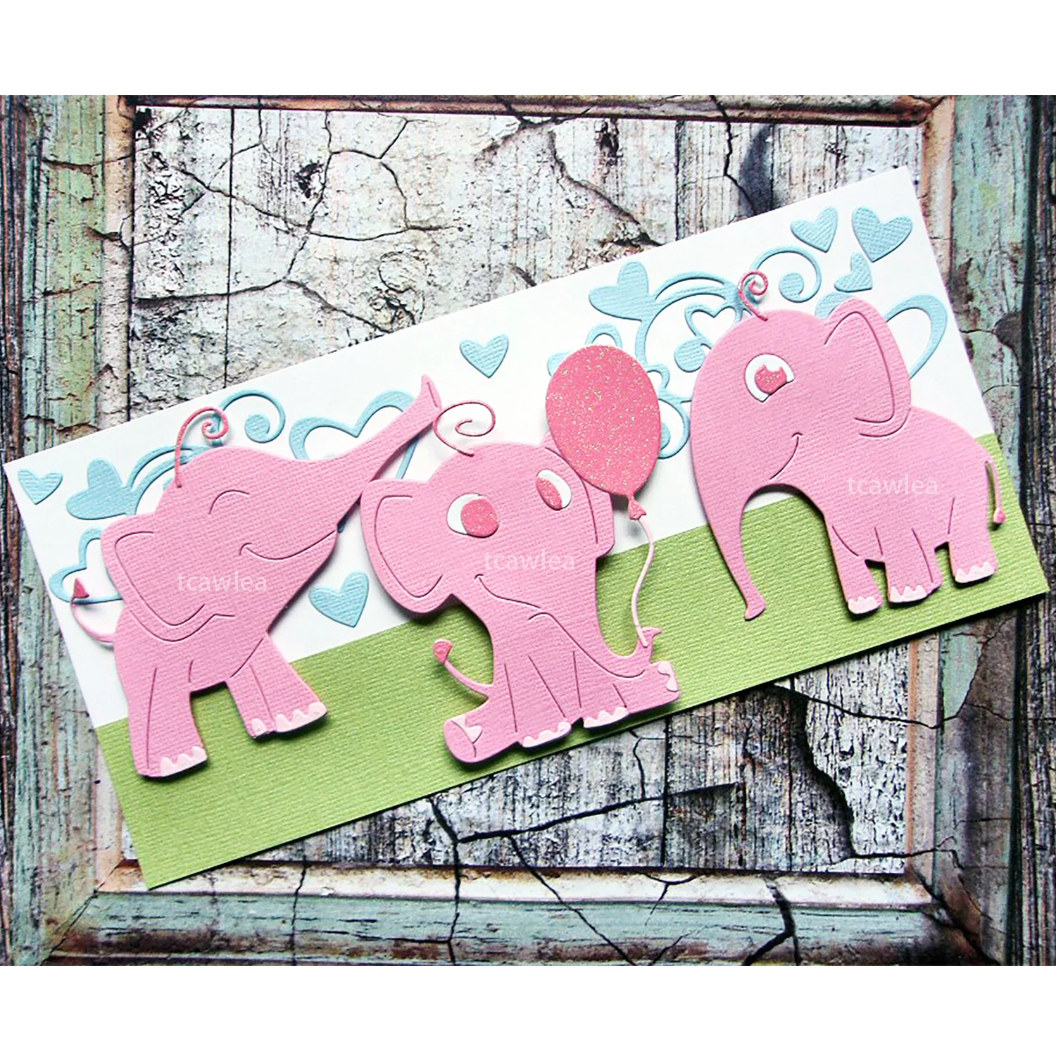 6 видов милых металлических режущих штампов в виде слона трафарет для куклы