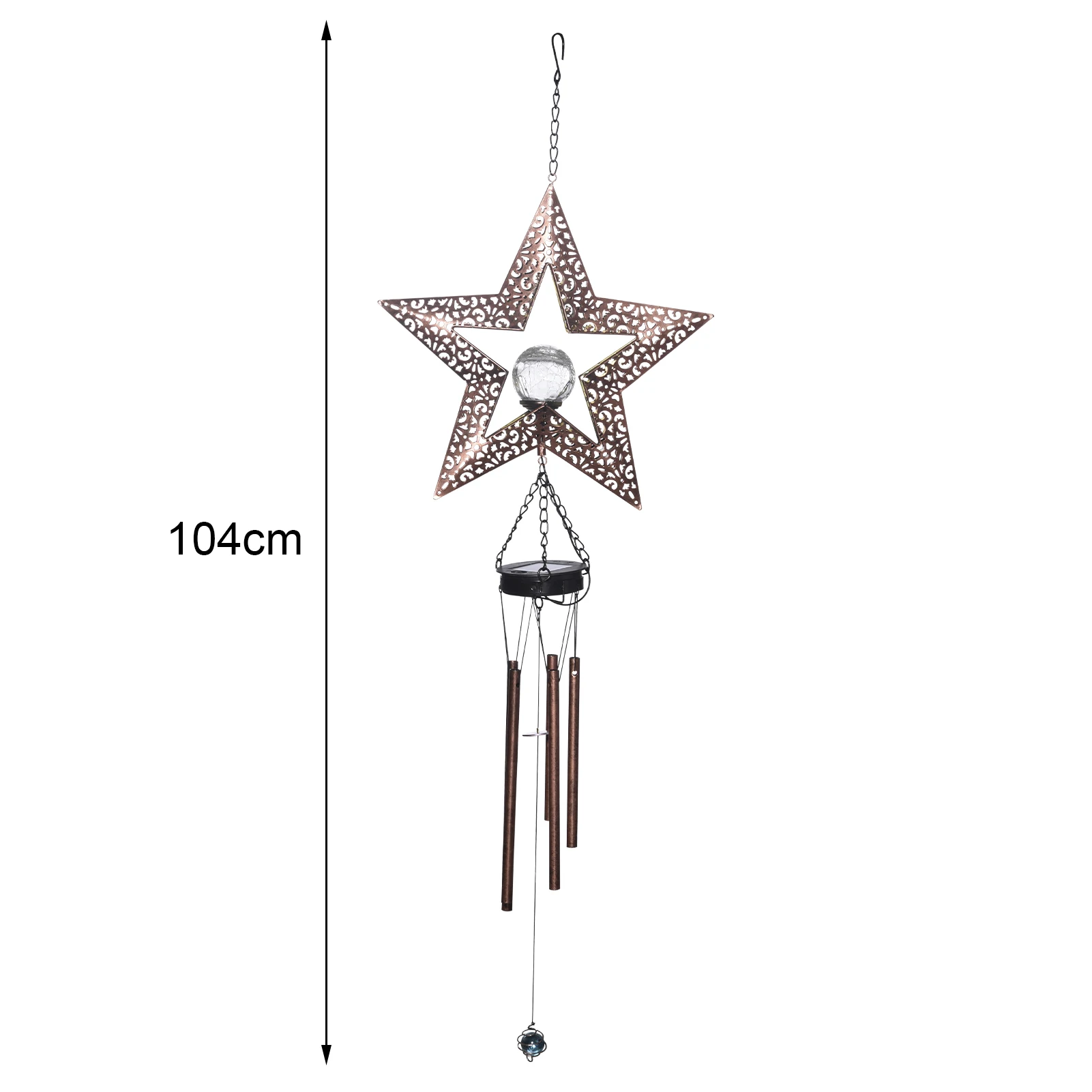 

Solar Garden Light Wind Chimes Outdoor Garden LED Light Garden Iron Hollow Hanging Decoration Perfect Gifts Landscape