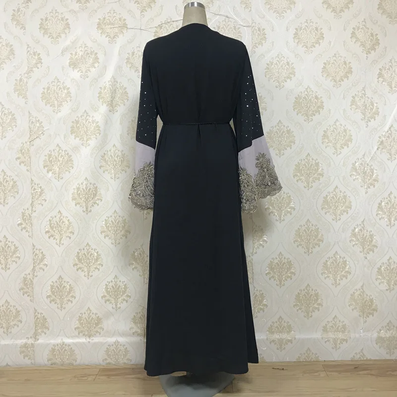 

Muslim Abaya New Women's Islamic Turkey Cardigan Robe Dubai Embroidered Rhinestone Long Skirt Middle East Moroccan Kimono