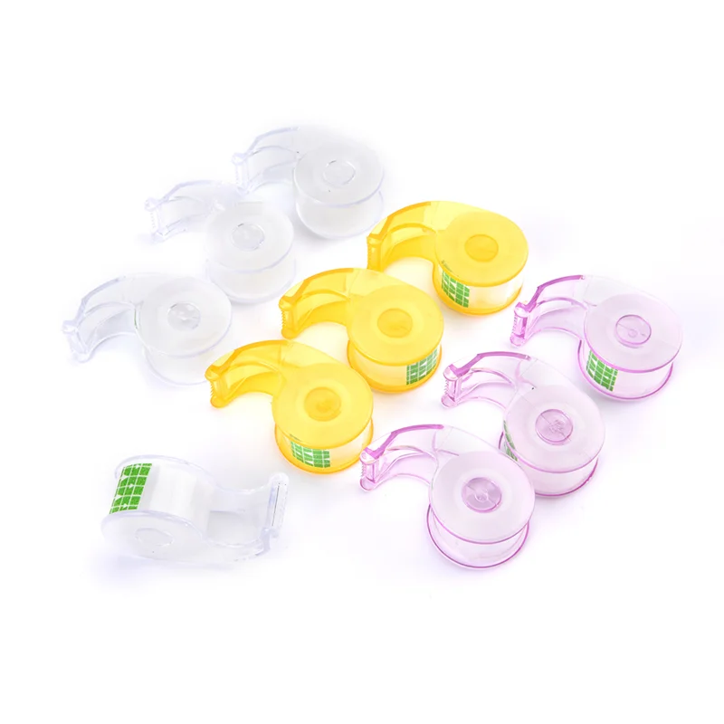 

10PCS Plastic With Tape Cutter Dispenser Random Color Tape School Office Supply Tape Cutter School Office Supplies