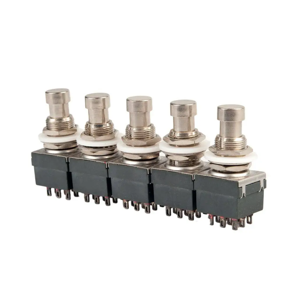 5 шт. 9 Pin 3PDT коробка педалей эффектов для гитары Stomp Foot Metal Switch True Bypass аксессуары |