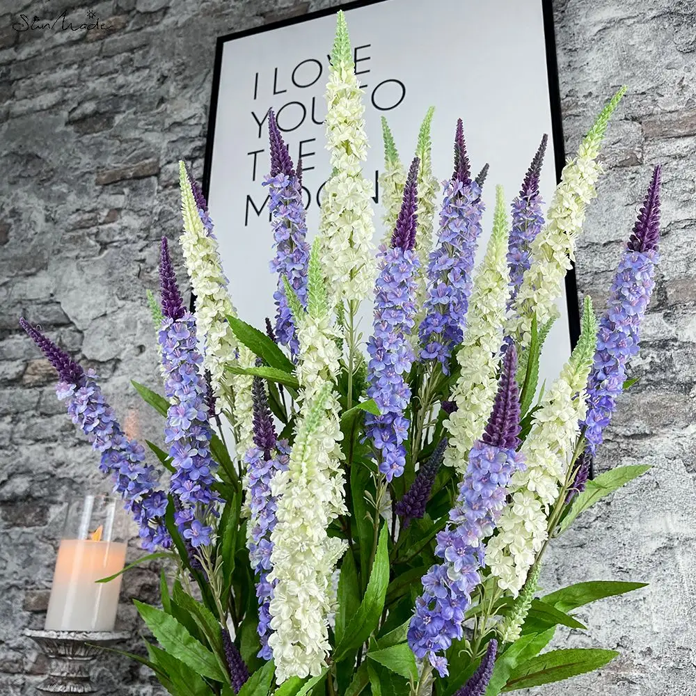 

SunMade Ins Delicate Lavender Branch Silk Artificial Flowers Home Wedding Decor Flower Arrangement Supplies Flores Artificales