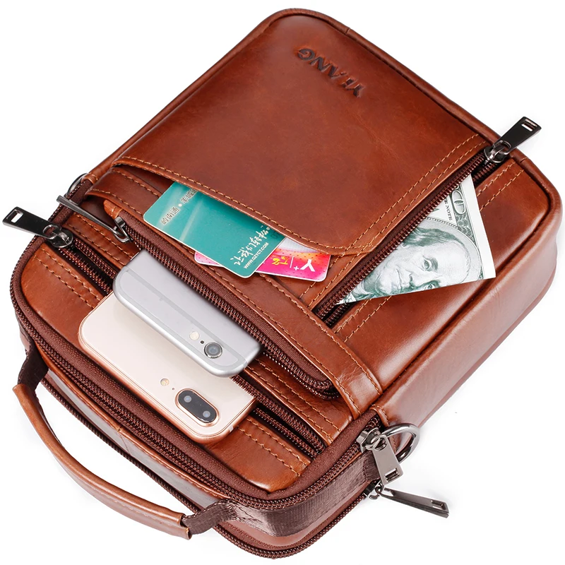 Новинка брендовая мужская дизайнерская сумка тренд 2019 на плечо из натуральной