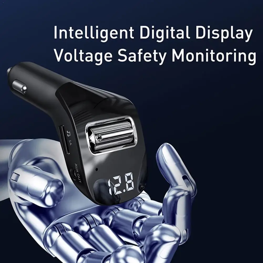 Автомобильный Bluetooth FM передатчик 5 0 AUX беспроводной автомобильный комплект MP3 USB