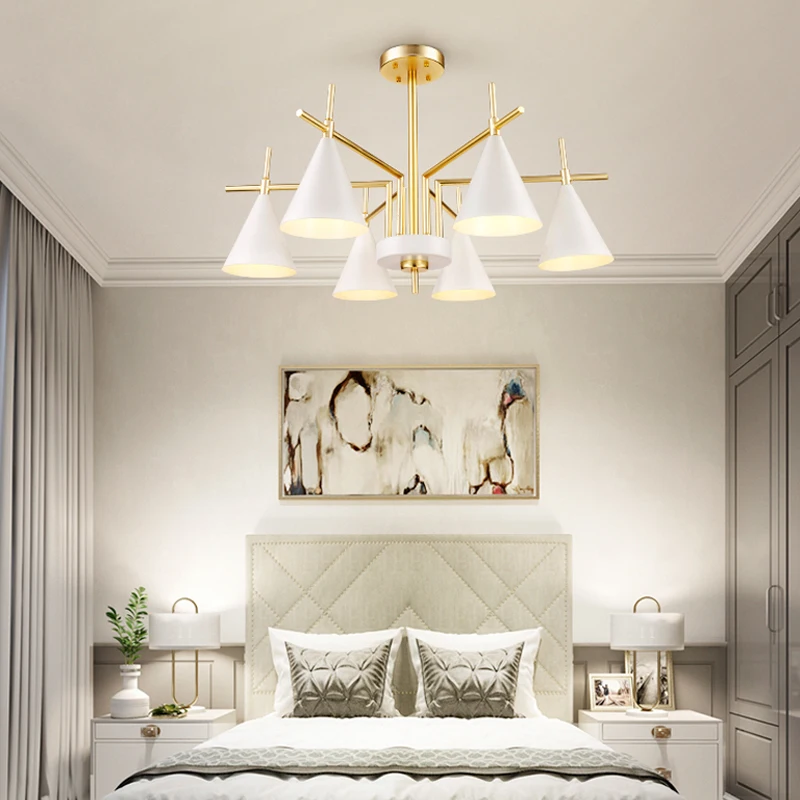 Новые Современные светодиодные люстры для Гостиная Спальня черный белый цвет