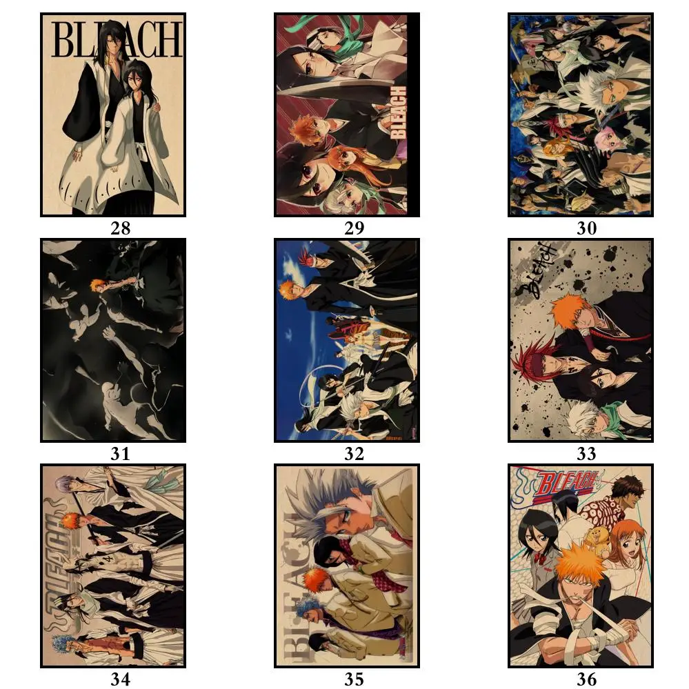 40 стилей Аниме отбеливатель фотография Картина Настенная Наклейка для кофейни