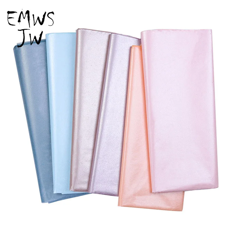 

10pcs Pearl Tissue Paper Metallic Glassy Matte Clothing Shirt Shoes Gift Packaging Craft Paper Home Decoration Supplies 50*66cm