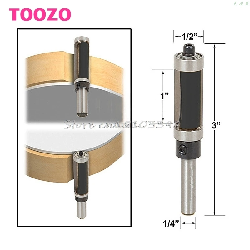 Концевой концевой Фрезер с верхним и нижним подшипником 1 &quotH X 1/4&quot хвостовик