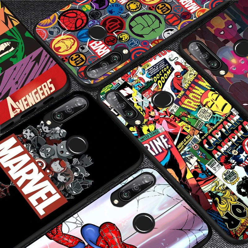 marvel-avengers-cartoons-logo-for-huawei-y9s-y6s-y8s-y9a-y7a-y8p-y7p-y5p-y6p-y7-y6-y5-pro-prime-2020-2019-2018-black-phone-case